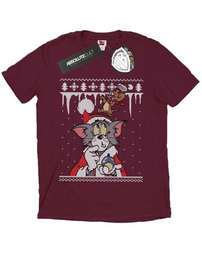 Dessins Animés T-shirt Christmas Fair Isle - Violet