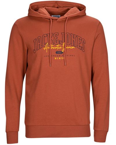 Jack & Jones Sweat-shirt JJLARRY SWEAT HOOD - Orange