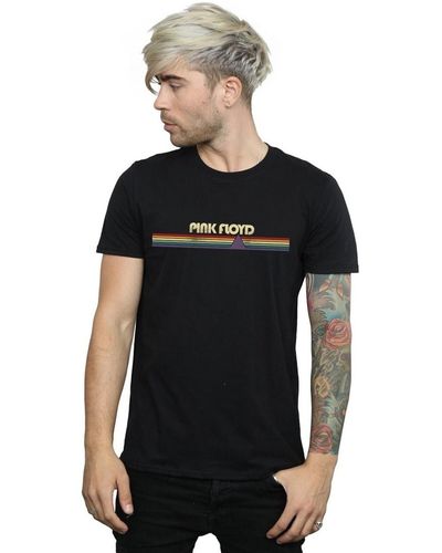 Pink Floyd T-shirt Prism Retro Stripes - Noir