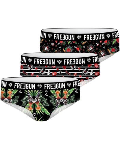 Freegun Boxers Pack Surprise de 3 Boxers microfibre - Noir