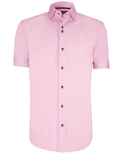 Emporio Balzani Chemise chemisette lin classique coupe droite olina rose