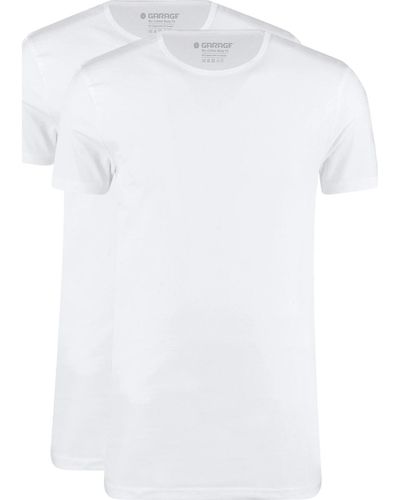Garage T-shirt T-Shirts Basiques Lot de 2 Blanc Bio