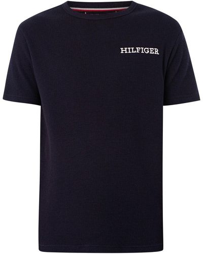 Tommy Hilfiger Pyjamas / Chemises de nuit T-shirt de marque de salon - Bleu