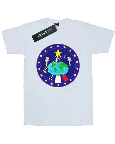 NASA T-shirt Classic Globe Astronauts - Blanc