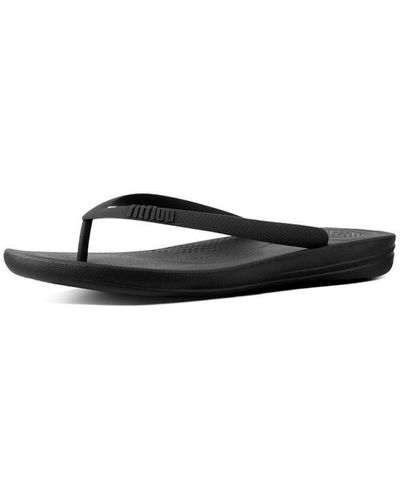 Fitflop Tongs MEN'S iQUSHION TM ERGONOMIC FLIP-FLOPS BLACK CO - Noir