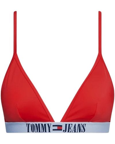 Tommy Hilfiger Maillots de bain Haut de bikini triangle Ref 60108 Rouge
