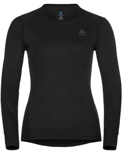 Odlo Sweat-shirt Maglia a maniche lunghe termica Crew 159101 Donna - Noir