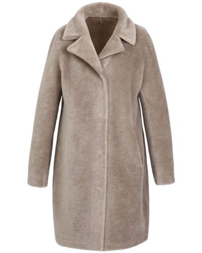 Oakwood Blouson Manteau reversible en laine Venus Ref 54144 Taupe - Marron