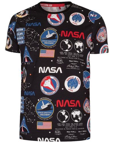 Alpha T-shirt NASA AOP - Noir