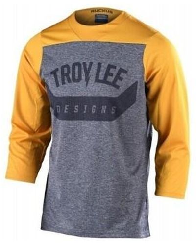 Troy Lee Designs T-shirt TLD Maillot VTT Ruckus 3/4 Arc - Honey T - Bleu