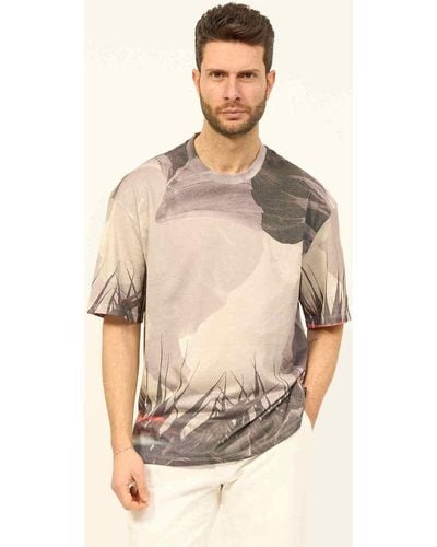 EAX T-shirt T-shirt AXE imprimé feuillage all-over - Neutre