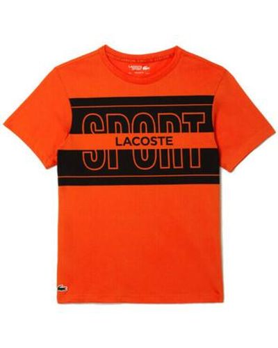 Lacoste T-shirt T-SHIRT SPORT REGULAR FIT EN COTON ORANGE