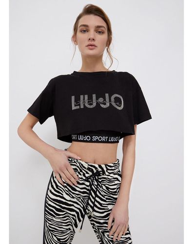 Liu Jo T-shirt écoconçu avec logo T-shirt - Noir