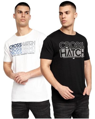 Crosshatch T-shirt Arnio - Noir