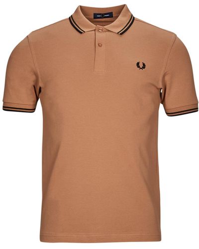 Fred Perry Polo TWIN TIPPED SHIRT - Marron
