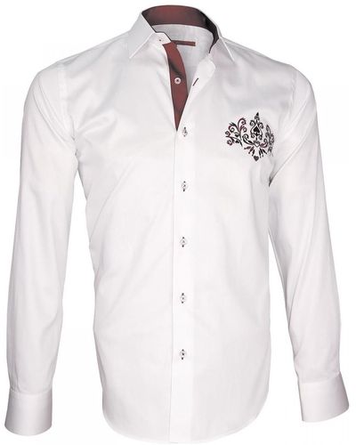 Andrew Mc Allister Chemise chemise brodee windsor blanc