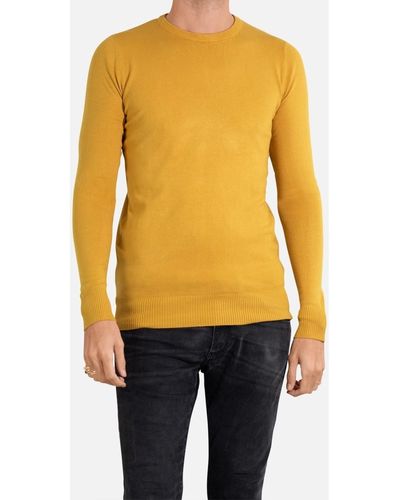 Kebello Pull Pull manches longues col rond H Jaune