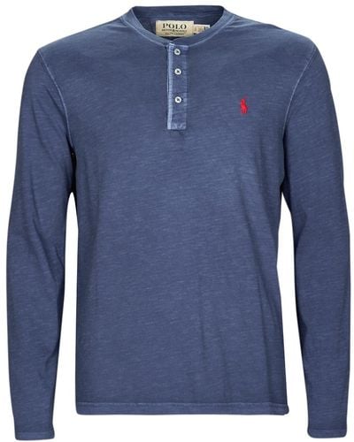 Polo Ralph Lauren T-shirt HENLEY - Bleu