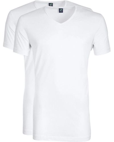 Suitable T-shirt Vibambo T-Shirt Col En V Blanc 2-Pack