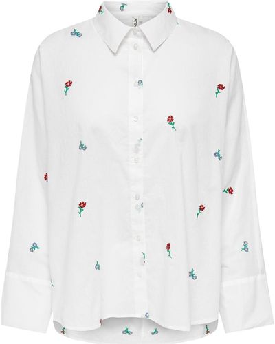 ONLY Chemise Chemisier coton - Blanc
