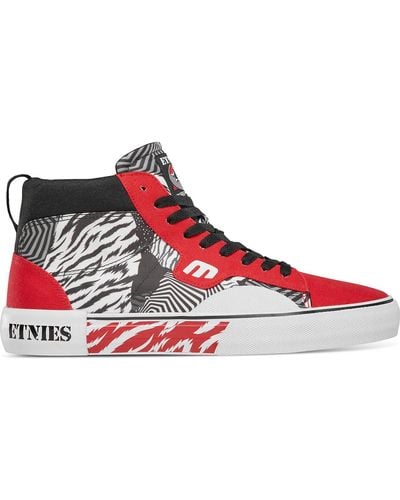 Etnies Chaussures de Skate KAYSON HIGH X REBEL SPORTS RED WHITE BLACK - Rouge
