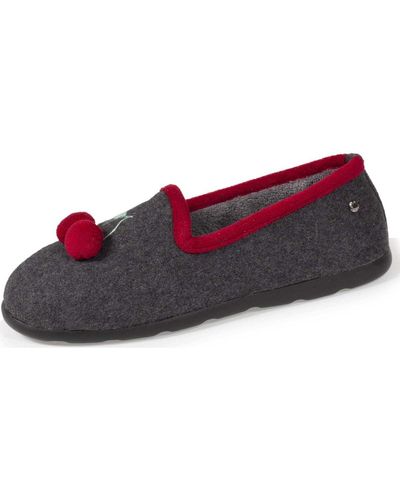 Isotoner Chaussons Chaussons Mules cerises - Rouge