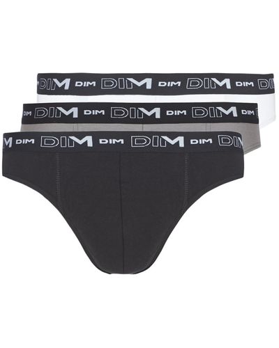 DIM Slips COTON STRETCH X3 - Noir