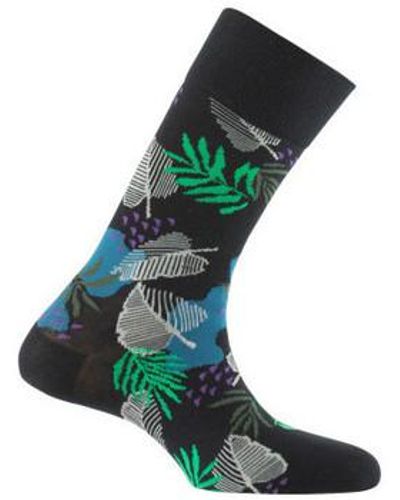 Kindy Chaussettes Mi-chaussettes all over jungle MADE IN FRANCE - Vert
