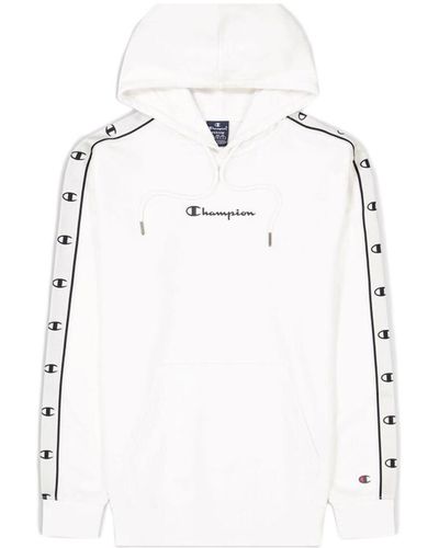 Champion Sweat-shirt Tape Hooded Sweatshirt - Blanc