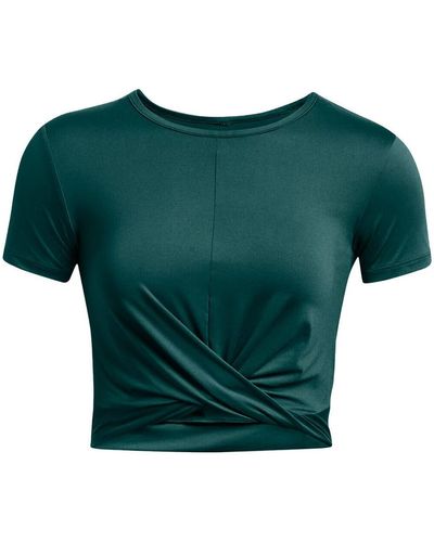 Under Armour Chemise Motion Crossover Crop SS - Vert