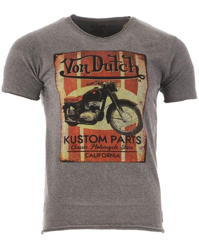 Von Dutch T-shirt VD/TVC/PARTS - Gris