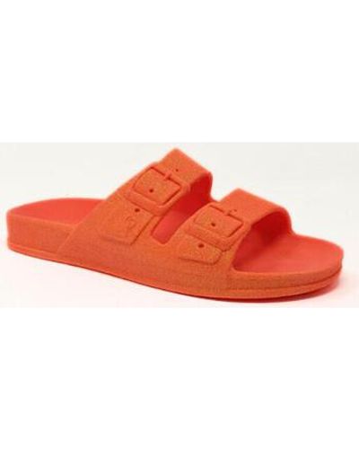 CACATOES Baskets SANDALE NEON ORANGE FLUO - Rouge