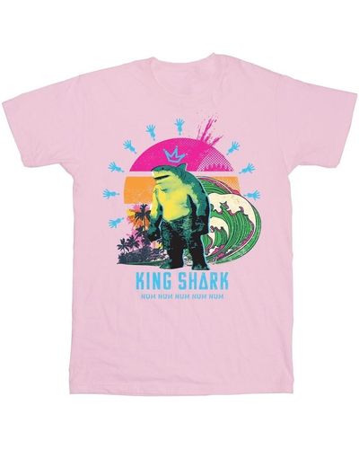 Dc Comics T-shirt The Suicide Squad King Shark - Rose