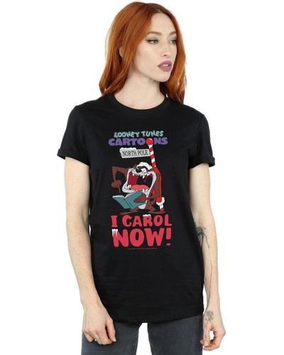 Dessins Animés T-shirt Taz I Carol Now - Noir