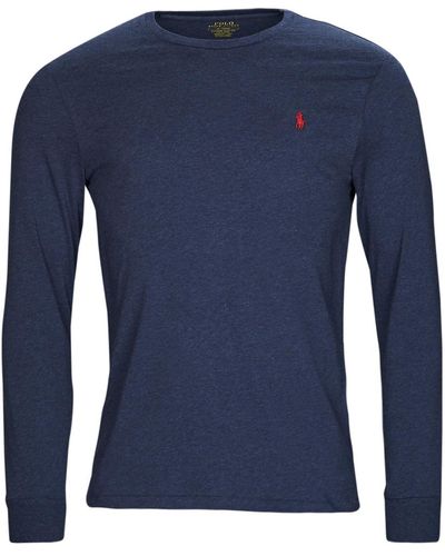 Polo Ralph Lauren T-shirt K224SC08-LSCNCMSLM5-LONG SLEEVE-T-SHIRT - Bleu