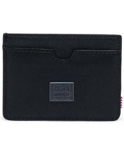 Herschel Supply Co. Portefeuille Charlie Leather RFID Black - Bleu