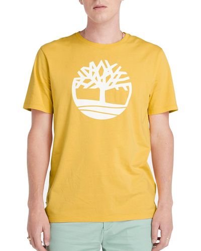 Timberland T-shirt Kennebec River Tree Logo - Jaune