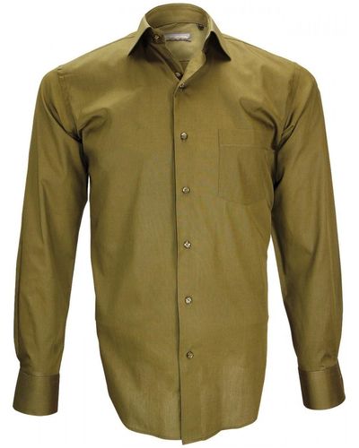 Emporio Balzani Chemise chemise fil a fil filotrino vert