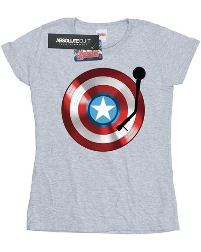 Marvel T-shirt Captain America Turntable - Gris