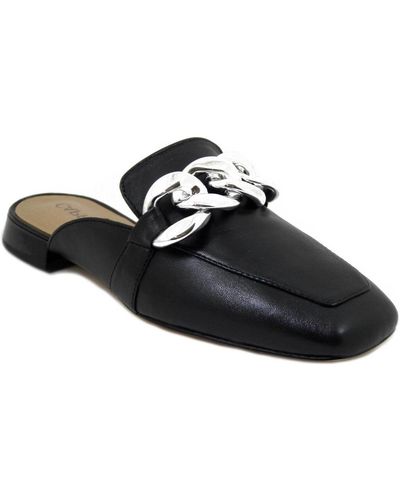 Caprice Ballerines Chaussures, Mule, Cuir douce-27104 - Noir