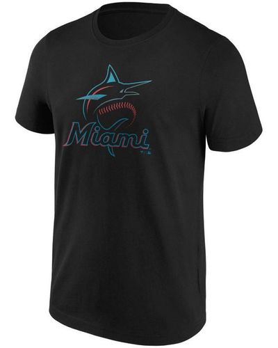 Fanatics T-shirt T-Shirt MLB Miami Marlins Fana - Noir