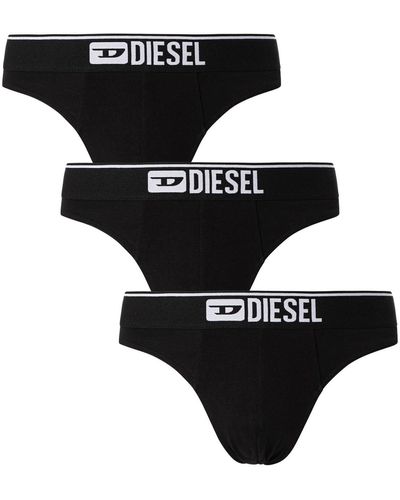 DIESEL Slips Lot de 3 strings - Noir