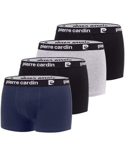 Pierre Cardin Boxers Lot de 4 boxers en coton Basic - Bleu