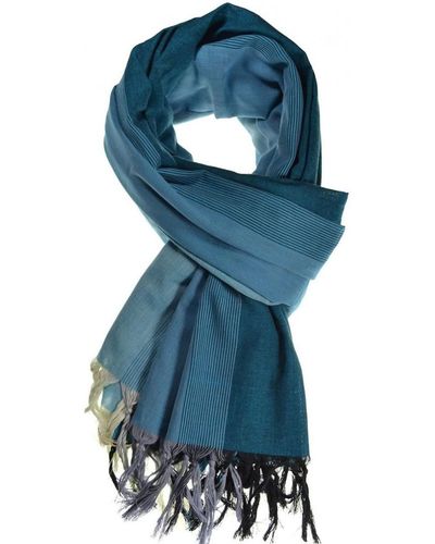 Fantazia Echarpe Cheche foulard coton basic degrade bleu