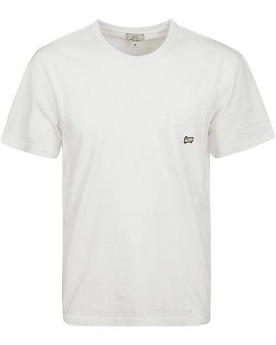 Woolrich T-shirt cfwote0094mrut2926-8041 - Blanc
