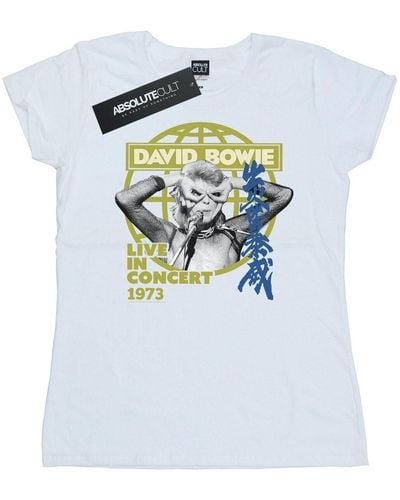 David Bowie T-shirt Live In Concert - Bleu