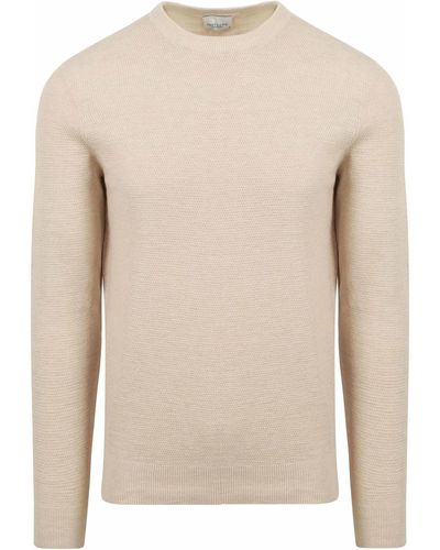 Profuomo Sweat-shirt Pullover Textured Ecru - Neutre