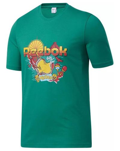 Reebok T-shirt Tee-shirt $SKU - Vert