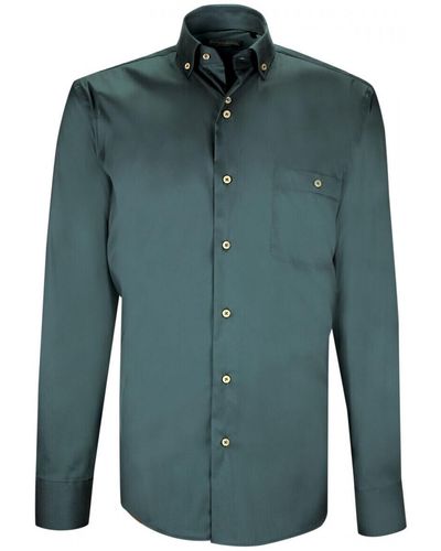 Emporio Balzani Chemise chemise coupe droite business matteo vert