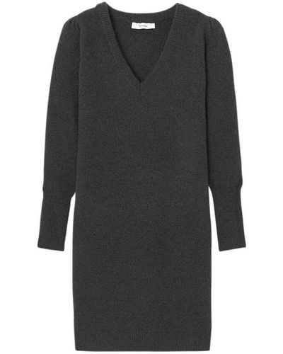 Promod Robe Robe-pull chinée - Noir